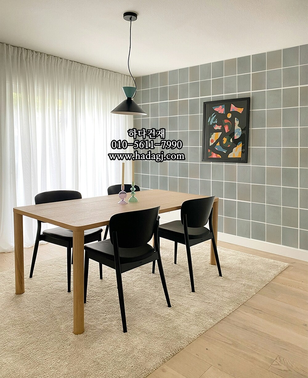 정사각 모자이크타일 95x95x8T 젤라또 솜사탕 무광 자기질타일 / 하다건재