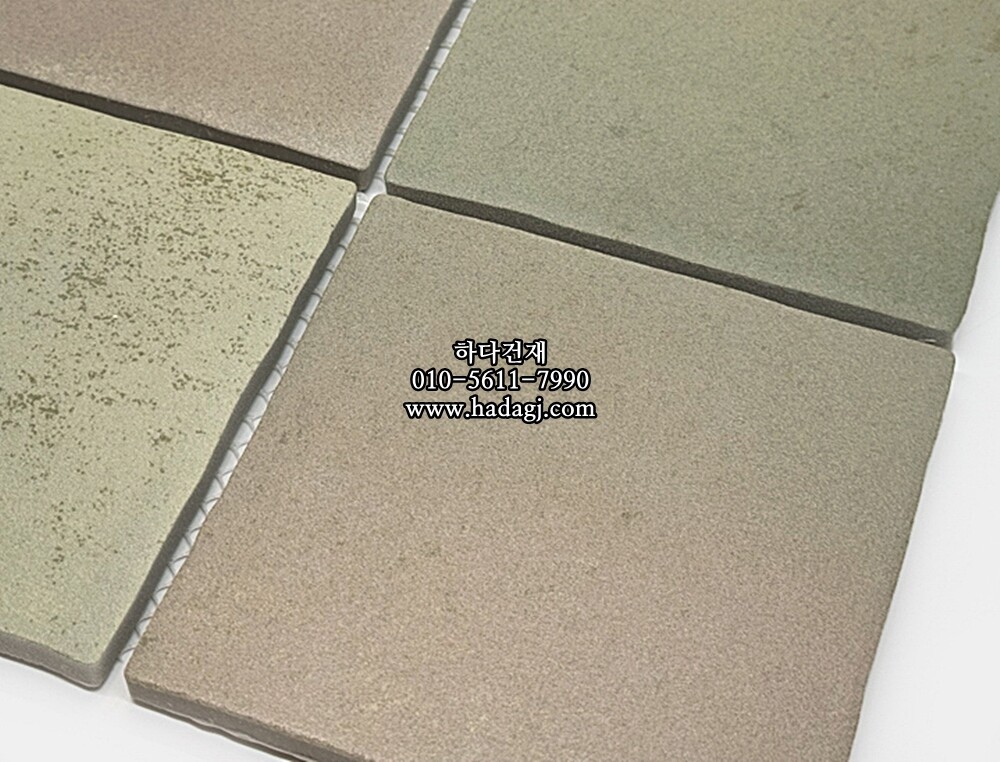 정사각 모자이크타일 95x95x8T 젤라또 피스타치오 무광 자기질타일 / 하다건재