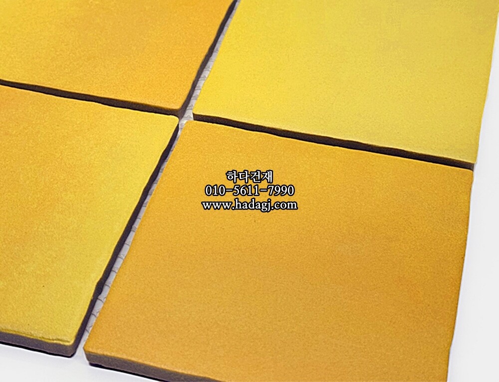 정사각 모자이크타일 95x95x8T 젤라또 망고 무광 자기질타일 / 하다건재