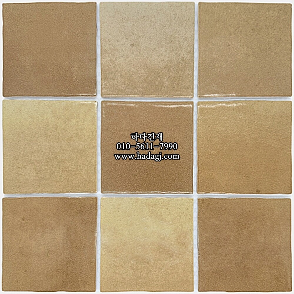 정사각 모자이크타일 95x95x8T 젤라또 인절미 유광 자기질타일 / 하다건재