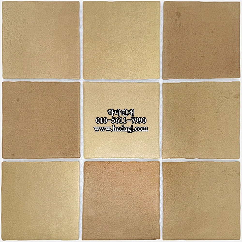 정사각 모자이크타일 95x95x8T 젤라또 인절미 무광 자기질타일 / 하다건재