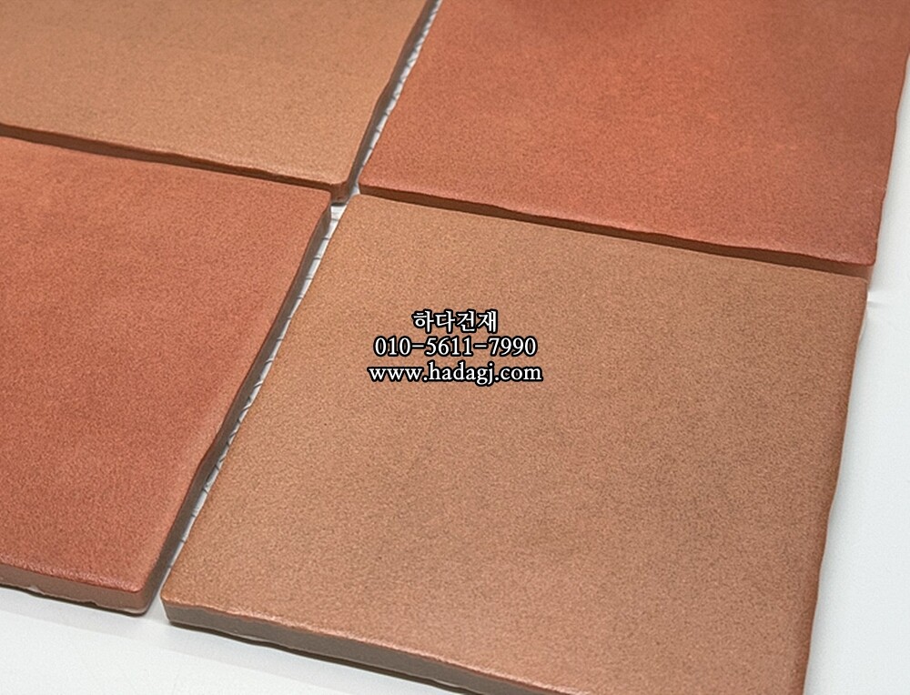 정사각 모자이크타일 95x95x8T 젤라또 라즈베리 무광 자기질타일 / 하다건재