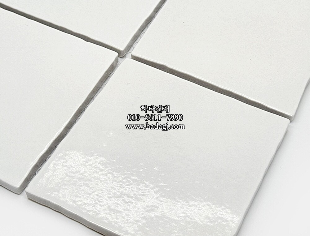 정사각 모자이크타일 95x95x8T 젤라또 요거트 유광 자기질타일 / 하다건재