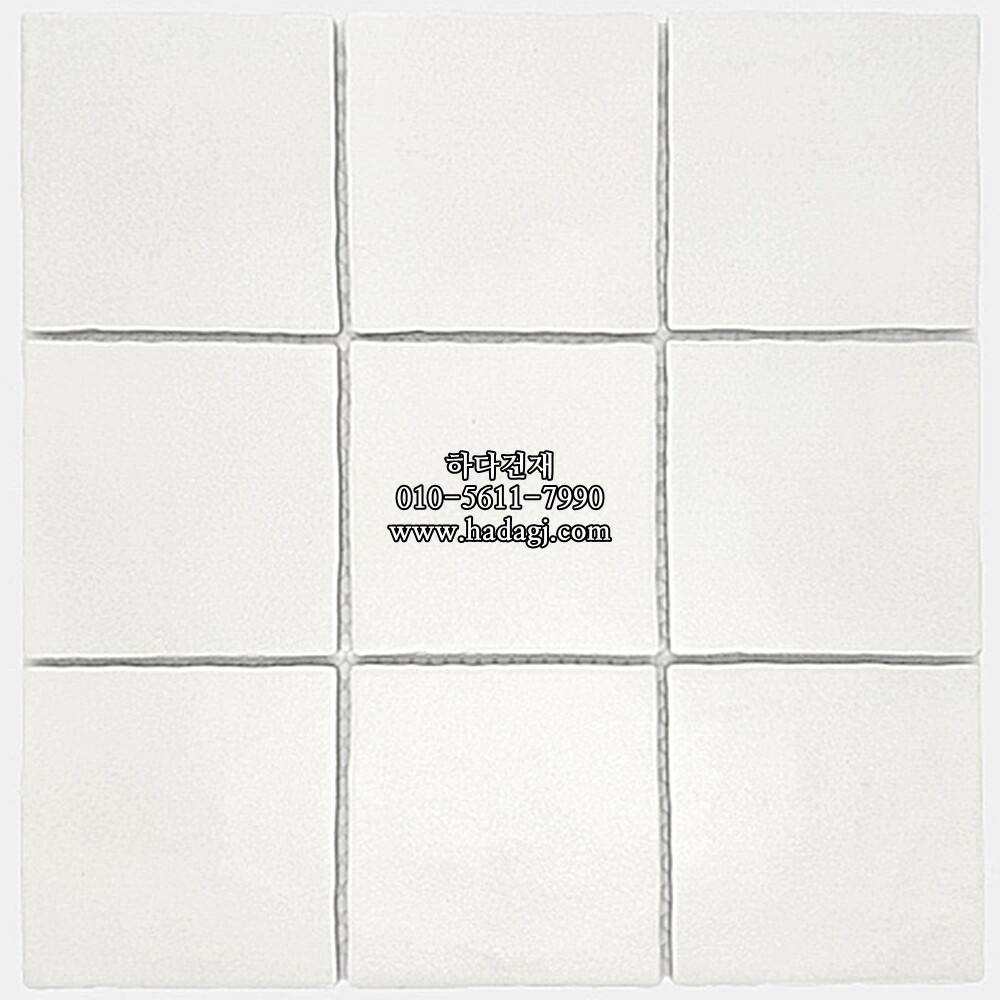 정사각 모자이크타일 95x95x8T 젤라또 요거트 무광 자기질타일 / 하다건재
