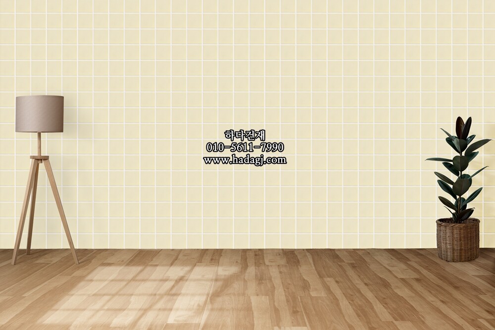 정사각 모자이크타일 73x73x7T 라떼 아이보리 유광 자기질타일 / 하다건재