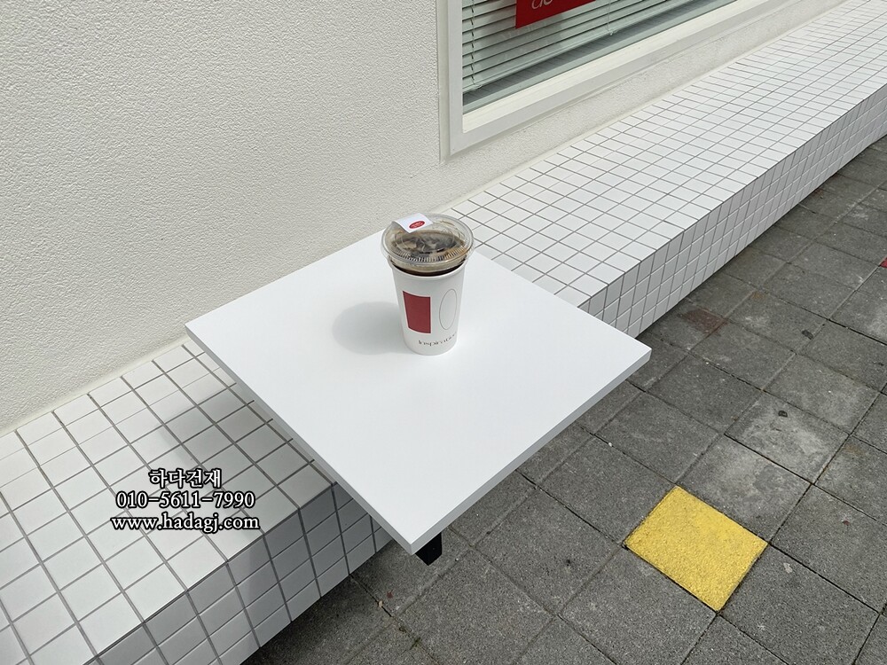 정사각 모자이크타일 48x48x6T 화이트 무광 자기질타일 / 하다건재