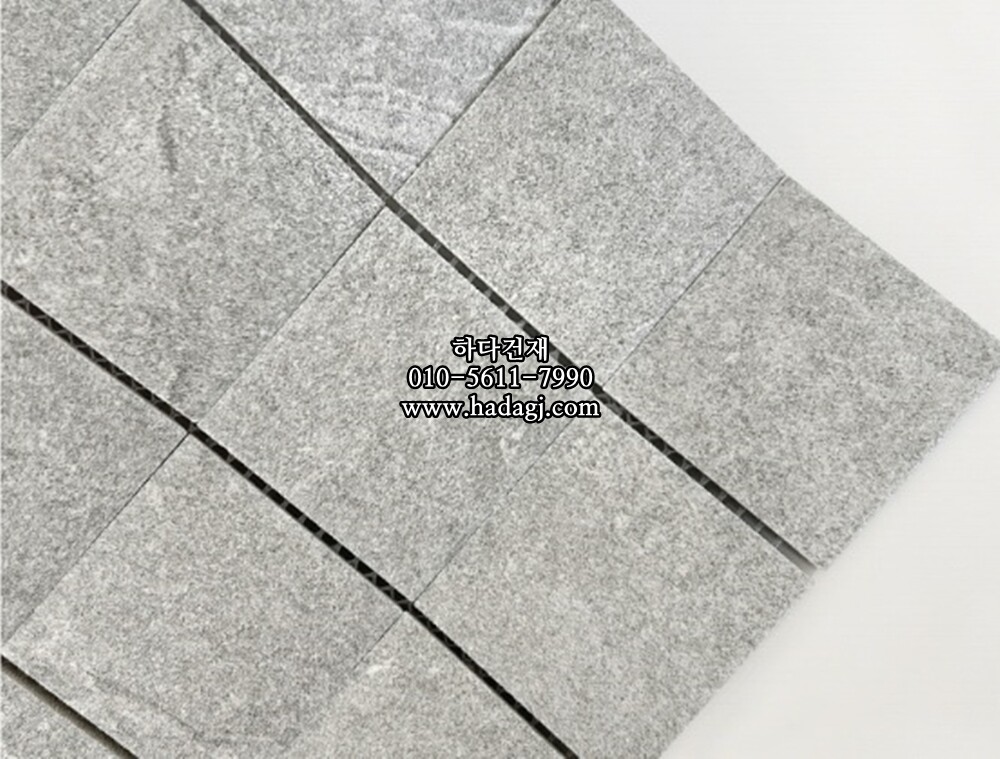 정사각 모자이크타일 48x48x6T 루나 실버 무광 자기질타일 LUNA SILVER / 하다건재