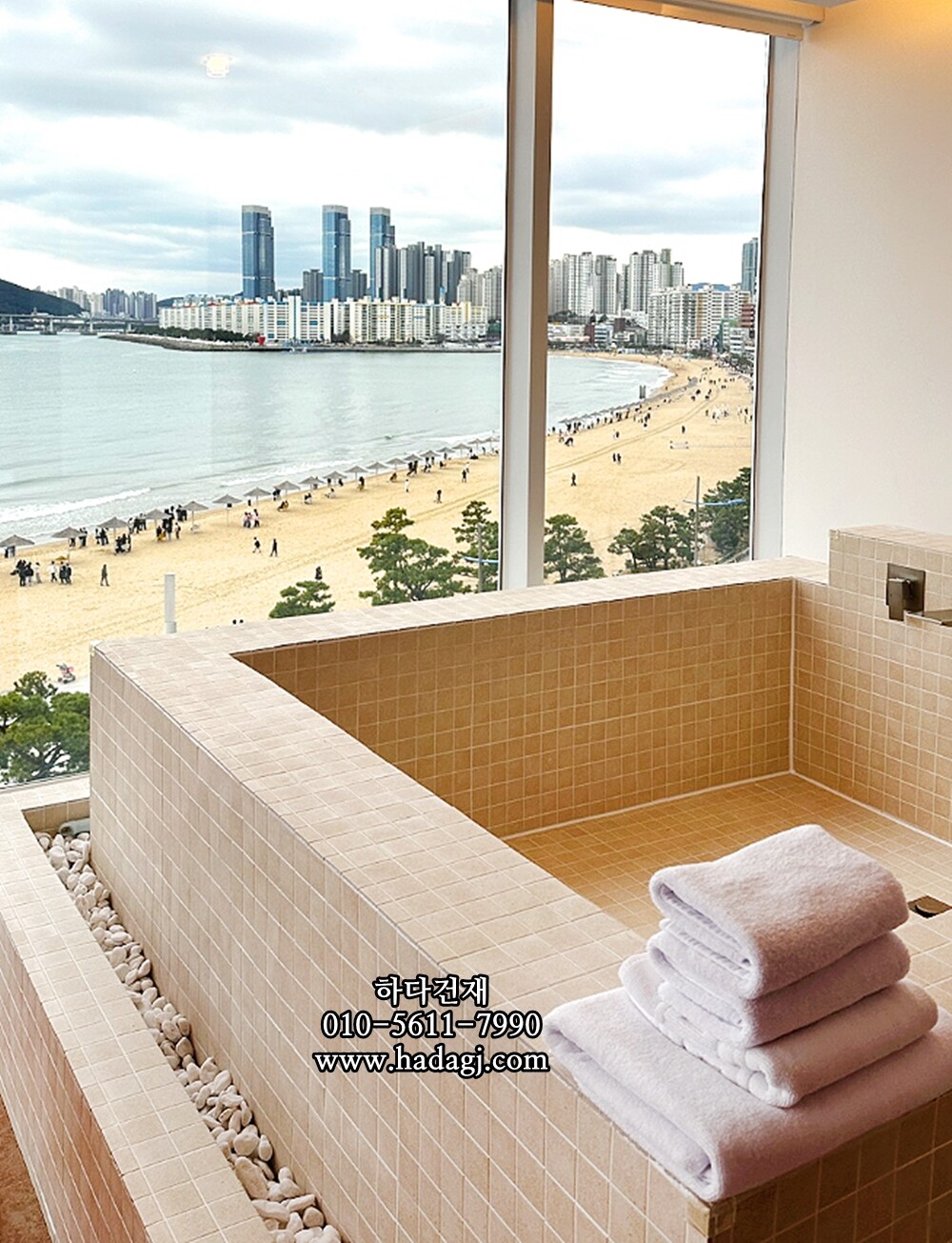 정사각 모자이크타일 48x48x6T 루나 베이지 무광 자기질타일 LUNA BEIGE / 하다건재