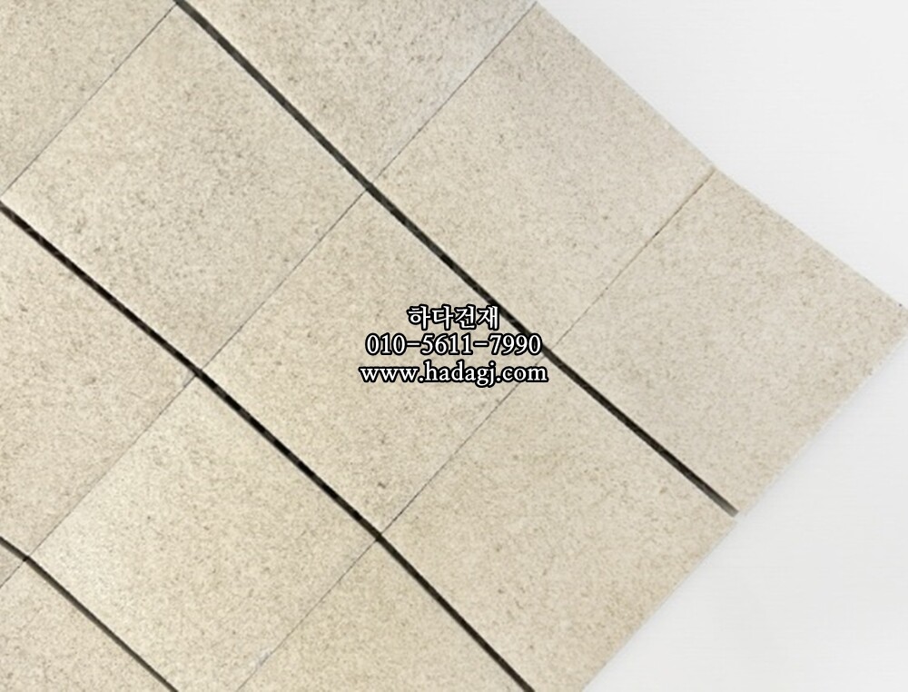 정사각 모자이크타일 48x48x6T 루나 크림 무광 자기질타일 LUNA CREAM / 하다건재