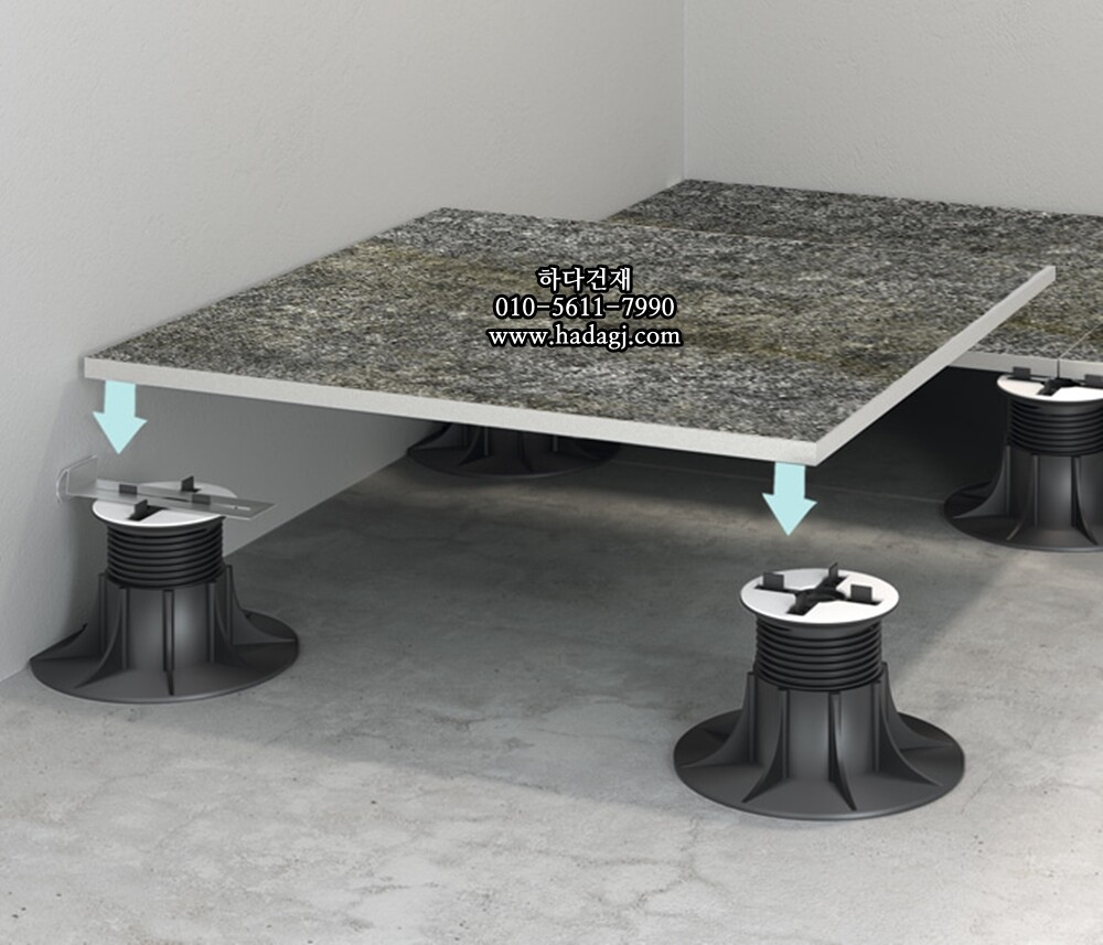 페데스탈타일 슬레이트 스타리버 600x1200x20T 그라파이트 포세린타일 / 하다건재