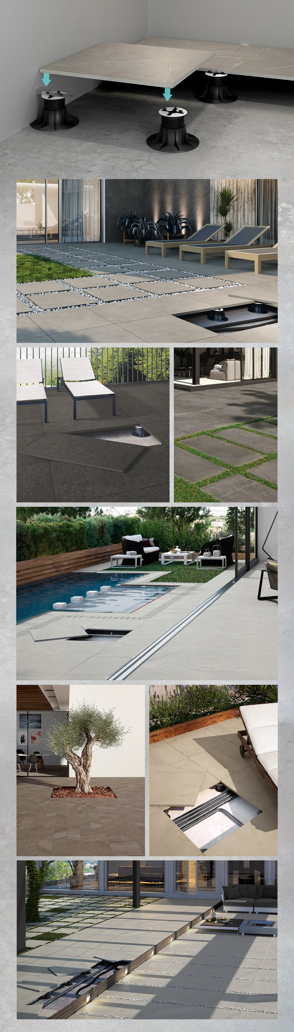 페데스탈타일 포세린타일 / 하다건재