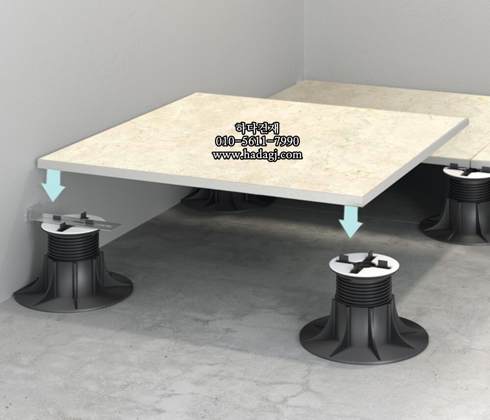 페데스탈타일 마블 스패니쉬 베이지 600x600x20T 포세린타일