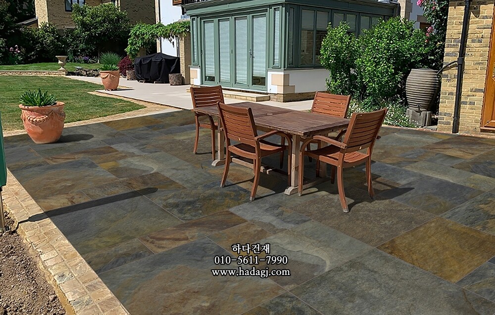 페데스탈타일 클래식 슬레이트 25플러스 600x600x20T 포세린타일 / 하다건재