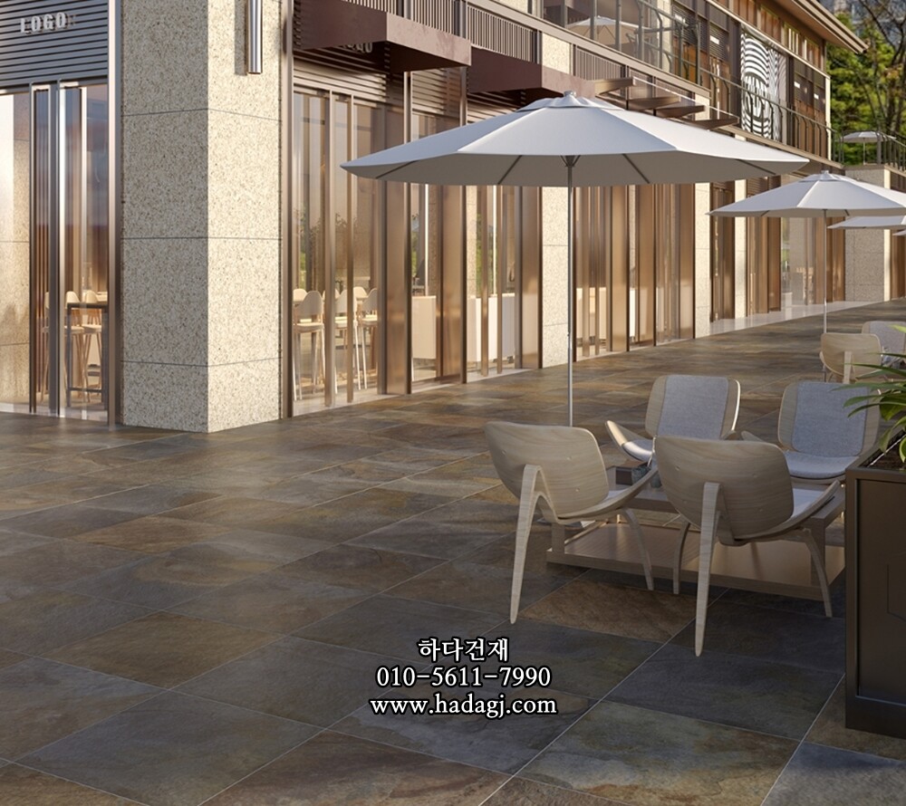 페데스탈타일 클래식 슬레이트 25플러스 600x600x20T 포세린타일 / 하다건재