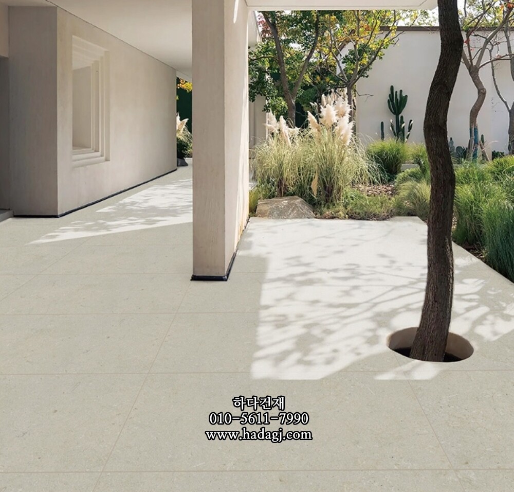 페데스탈타일 라임스톤 아이보리 600x600x20T 600x1200x20T 포세린타일 / 하다건재