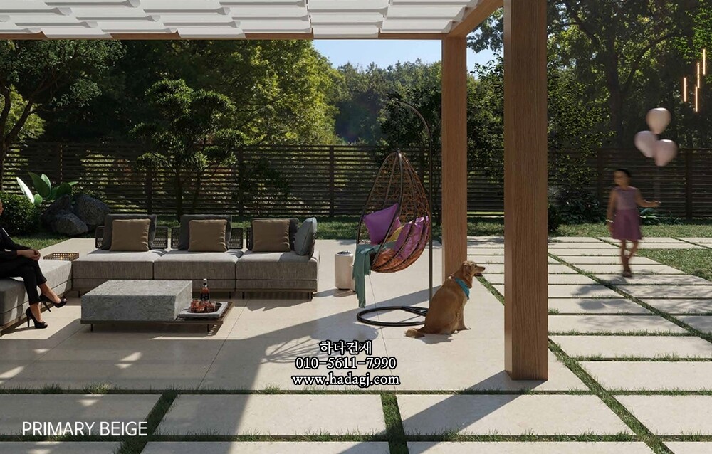 페데스탈타일 라임스톤 프라이머리 베이지 600x600x20T 600x1200x20T 포세린타일 / 하다건재