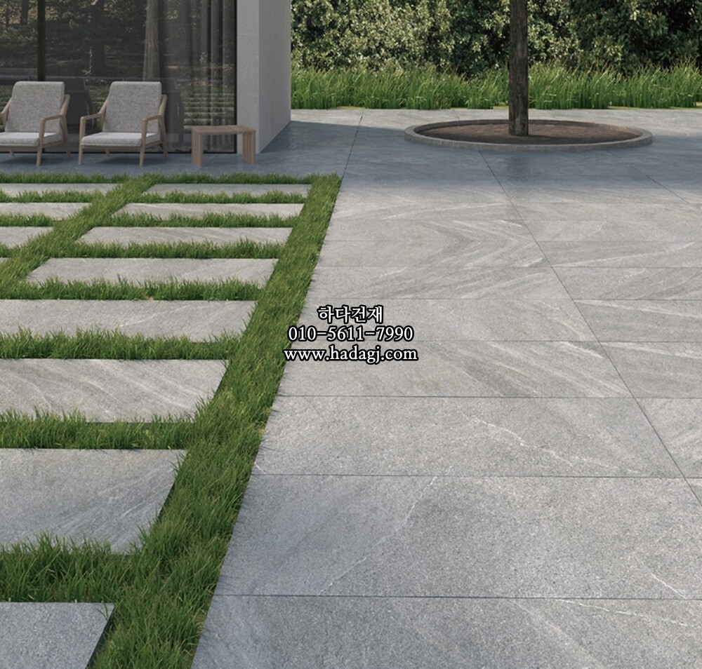 페데스탈타일 샌드스톤 그레이 600x600x20T 600x1200x20T 포세린타일 / 하다건재