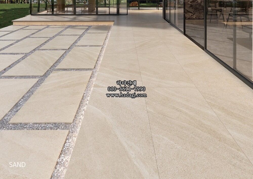 페데스탈타일 샌드스톤 샌드 600x600x20T 600x1200x20T 포세린타일 / 하다건재