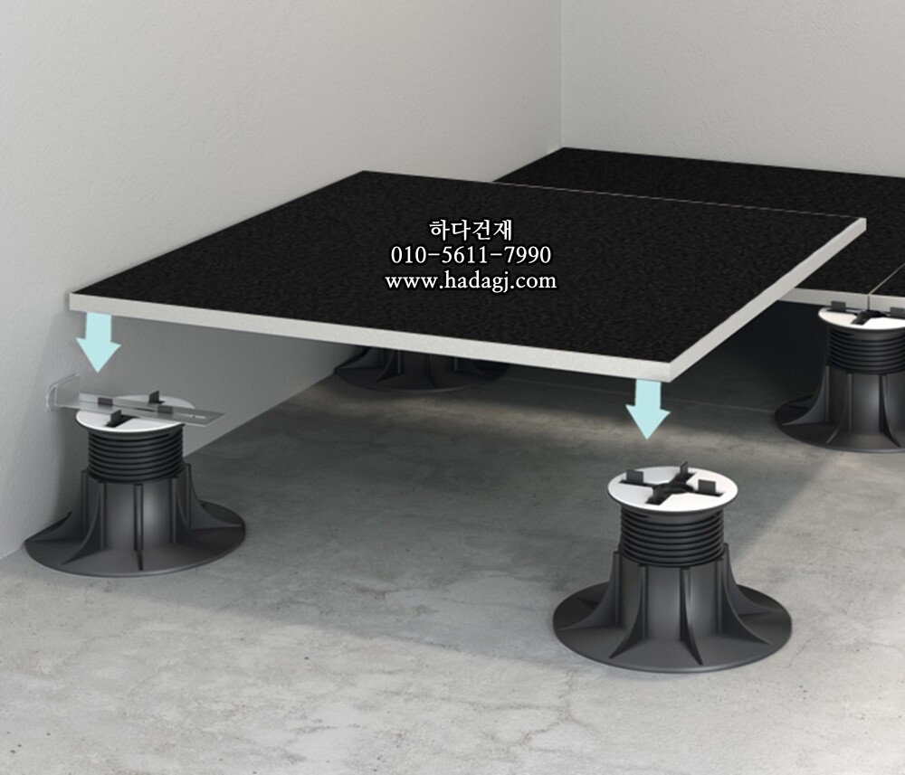 페데스탈타일 그라나이트 미러블랙 (거울연못) 600x600x20T 포세린타일 / 하다건재