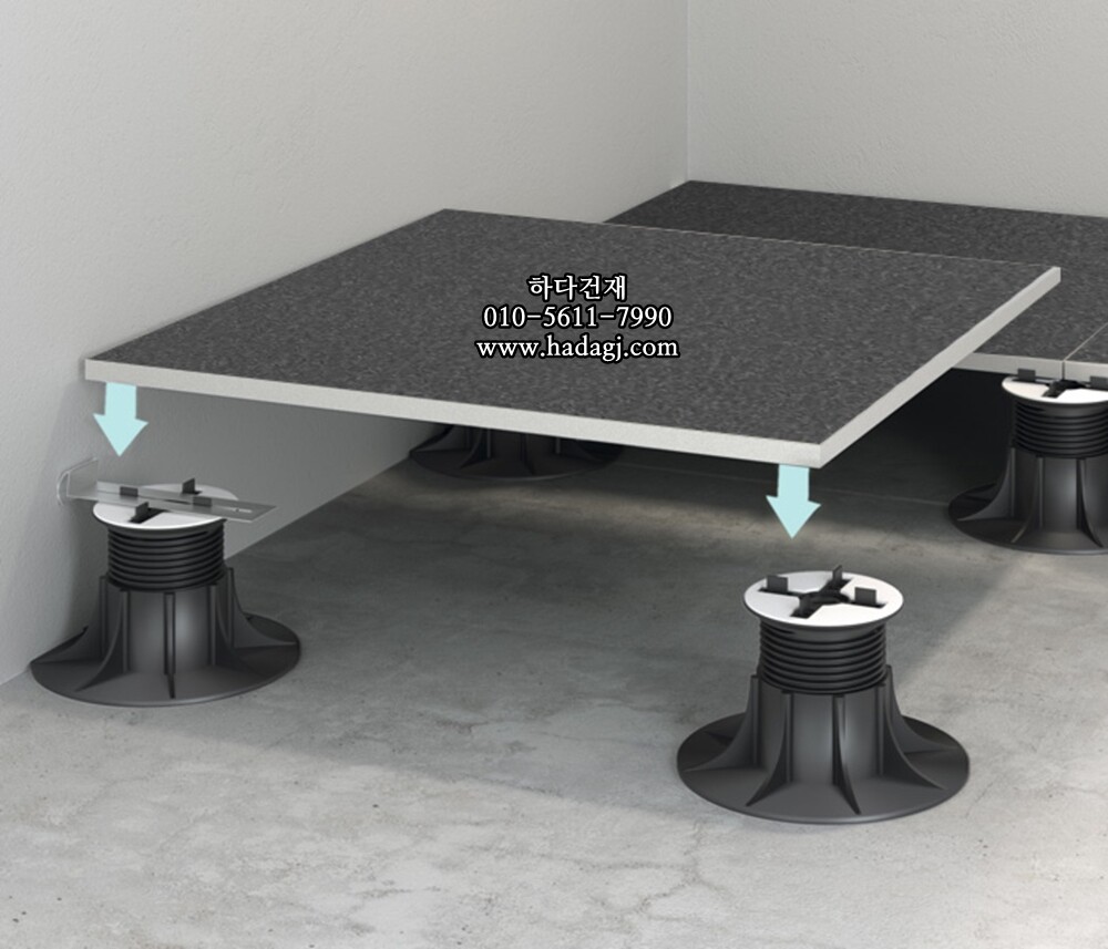 페데스탈타일 그라나이트 차이나블랙 (마천석) 600x600x20T 포세린타일 / 하다건재