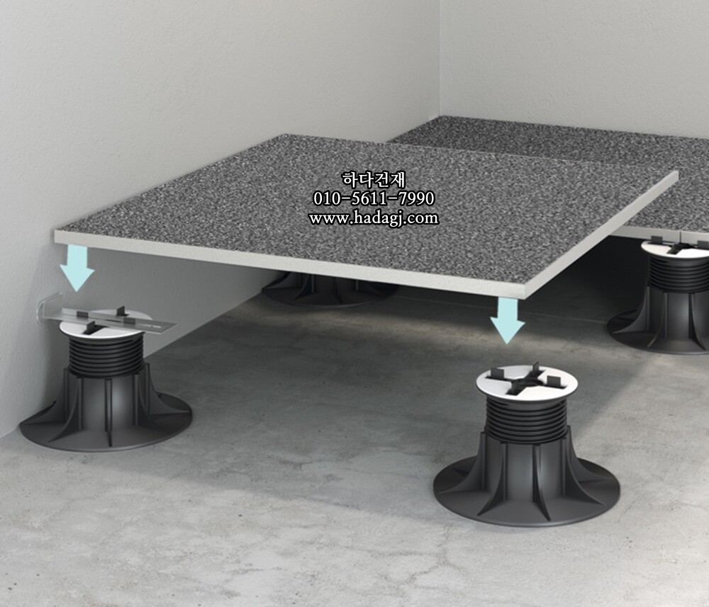 페데스탈타일 그라나이트 세서미 다크그레이 (고흥석) 600x600x20T 포세린타일 / 하다건재