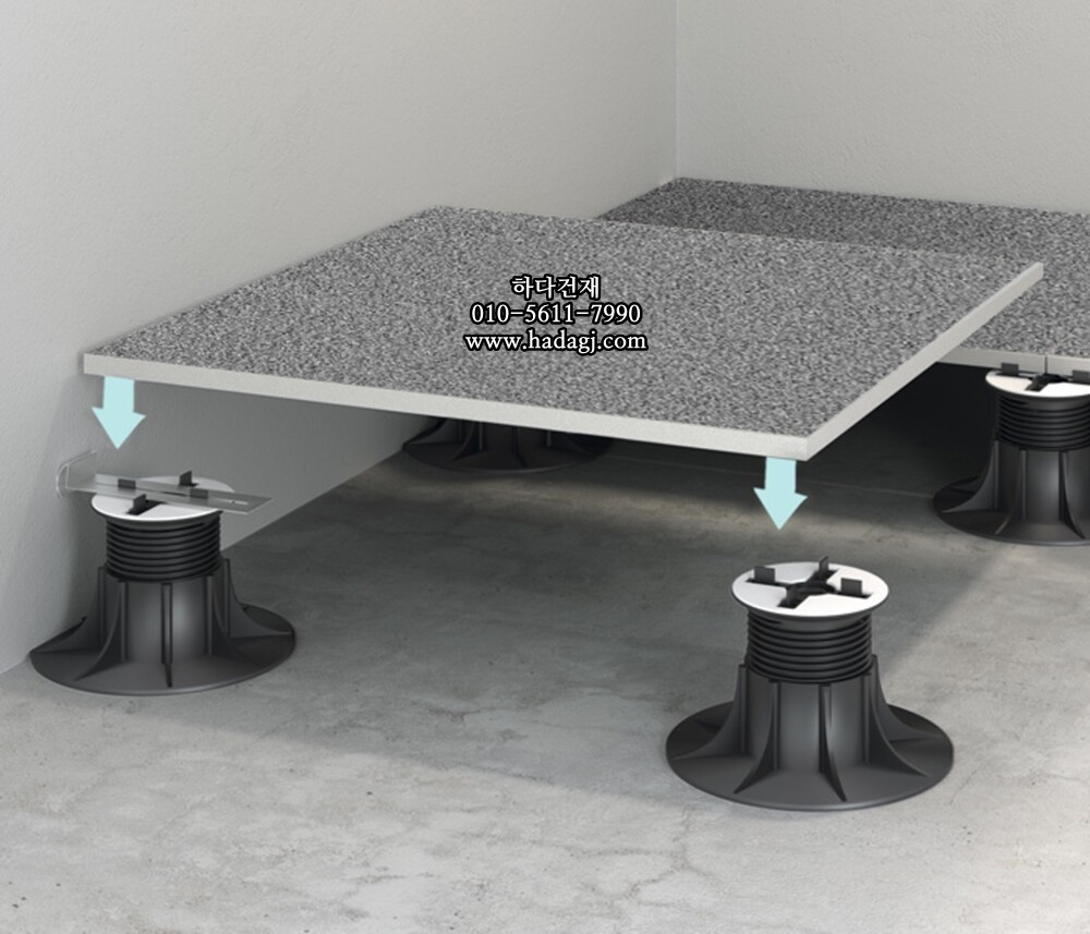 페데스탈타일 그라나이트 세서미 라이트그레이 (고흥석) 600x600x20T 포세린타일 / 하다건재