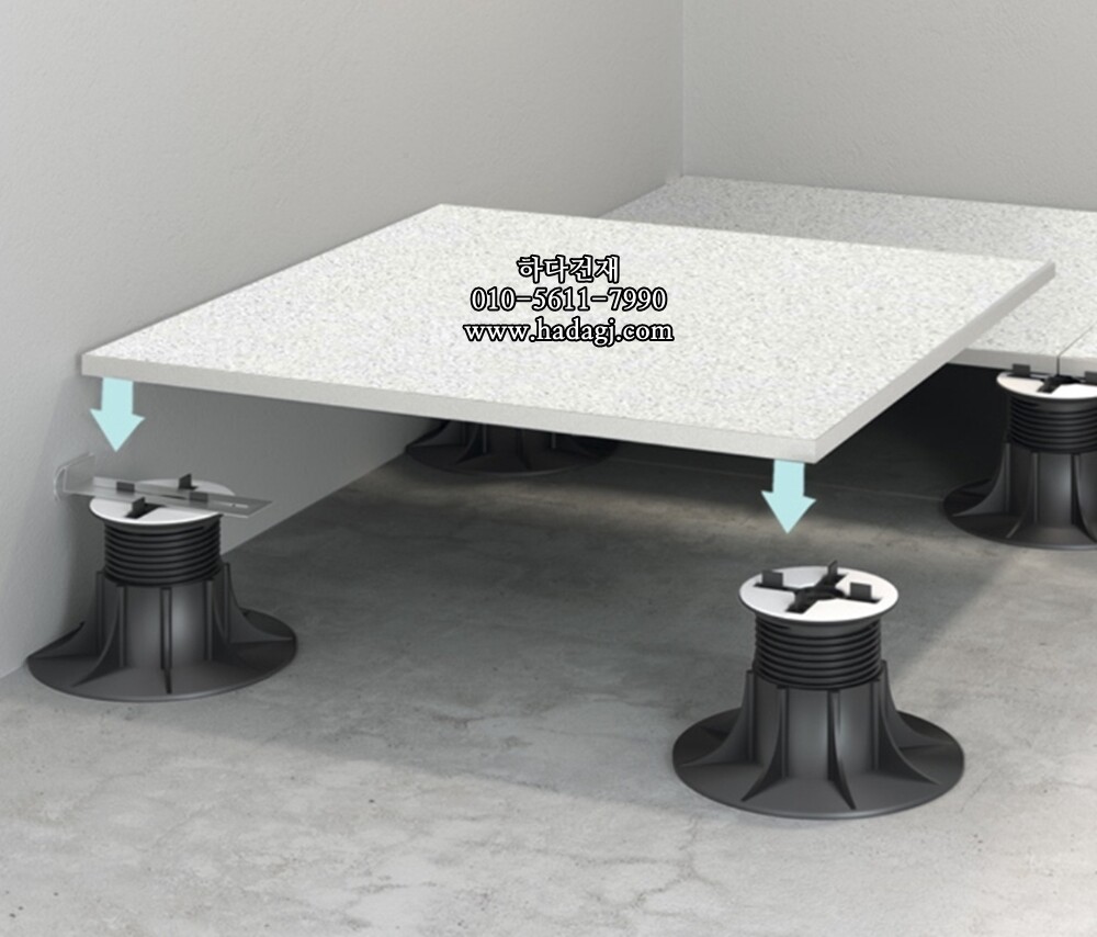 페데스탈타일 그라나이트 세서미 화이트 (포천석) 600x600x20T 포세린타일 / 하다건재