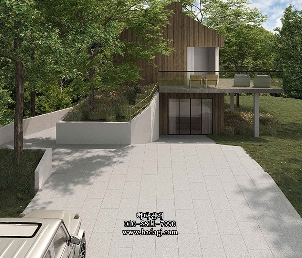 페데스탈타일 그라나이트 세서미 화이트 (포천석) 600x600x20T 포세린타일 / 하다건재