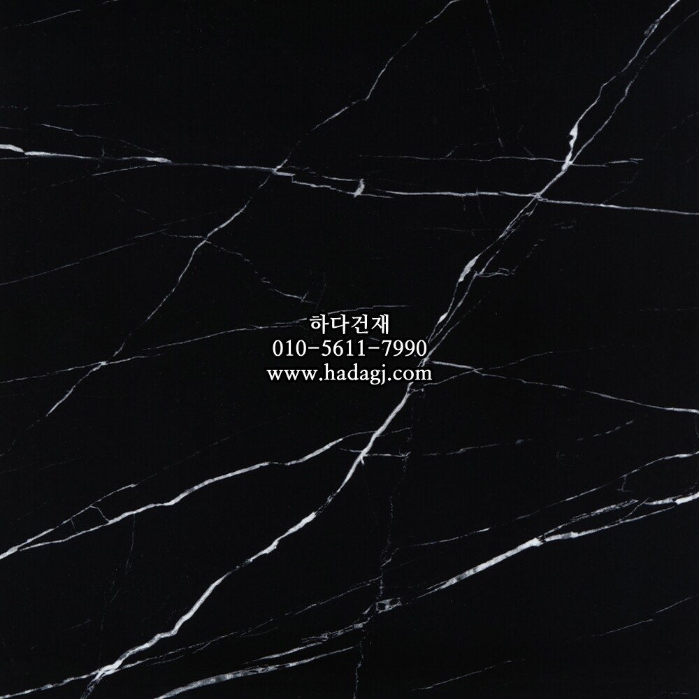 600x600 폴리싱타일 네로마르퀴나 블랙 GP6556 / 하다건재
