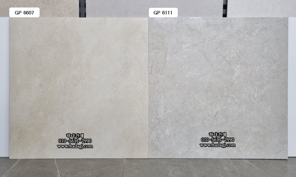 600x600 폴리싱타일 아이보리톤 유광 GP6111 / 하다건재