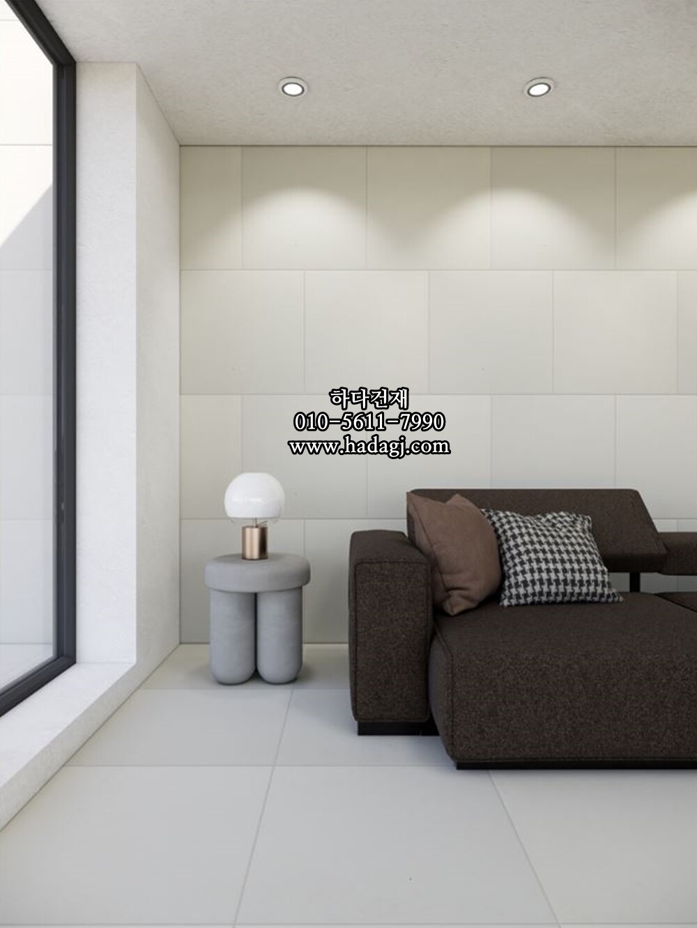 600x600 폴리싱타일 아이보리계열 유광 660IV / 하다건재