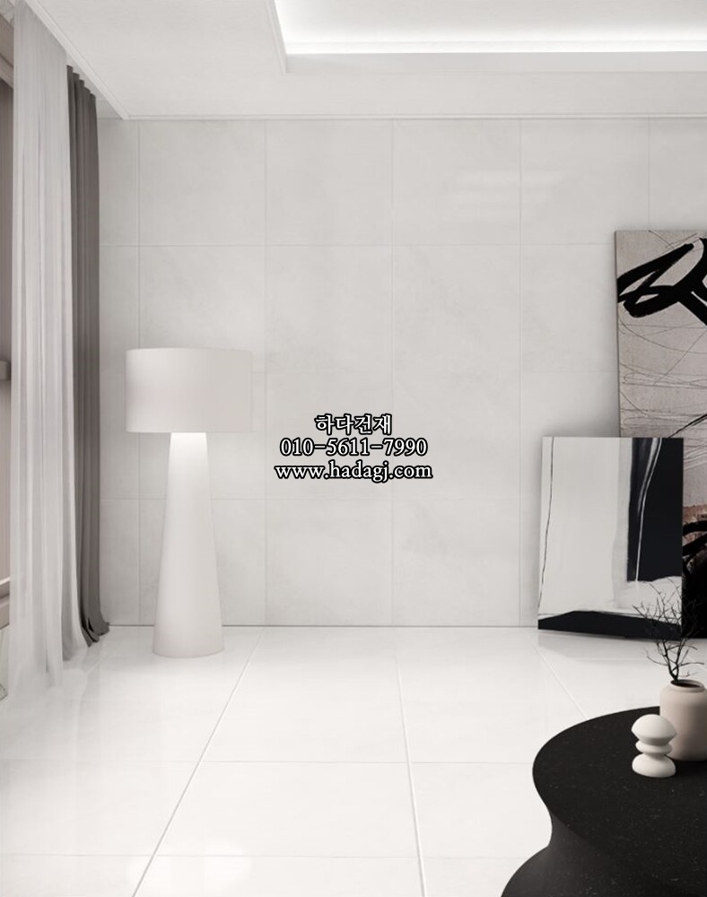 600x600 폴리싱타일 화이트 계열 유광 GP6558 / 하다건재