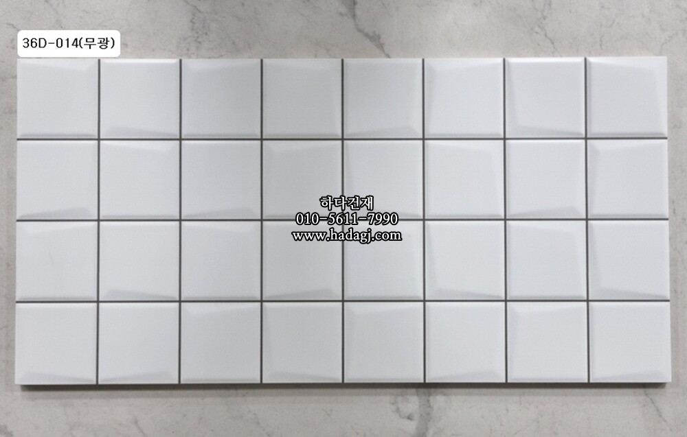 300x600 도기질타일 36D014 사각모자이크 WT무광 / 하다건재 세라믹타일