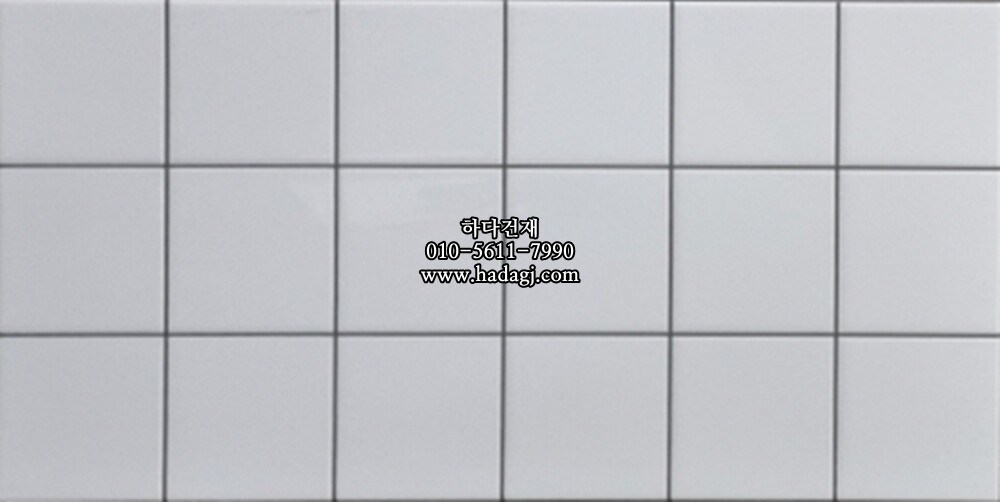 300x600 도기질타일 사각모자이크 백색유광 EOM2001 / 하다건재 세라믹타일