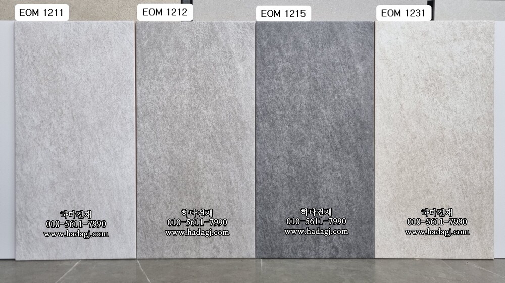 300x600 도기질타일 그레이 무광 EOM1212 / 하다건재 세라믹타일
