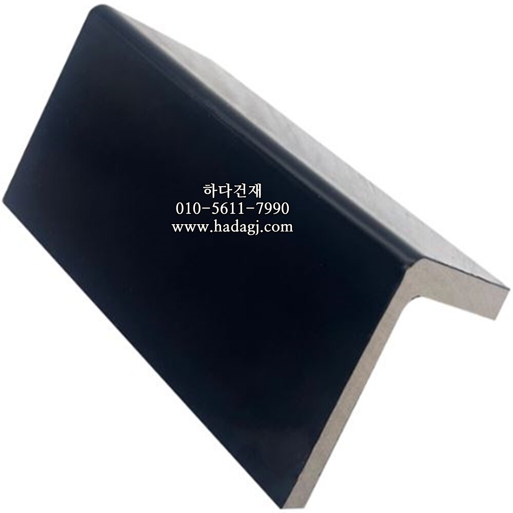 97x97x6T 정사각 모자이크타일 코너 블랙 유광 / 하다건재