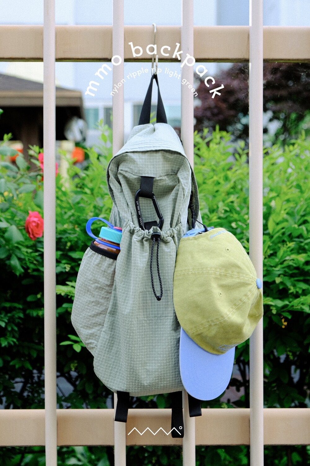 ●MMO GARDEN●NYLON RIPPLE RIP リュック 韓国大人気 MMOGARDEN】mmo backpack nylon metalrip 085 (mmo garden