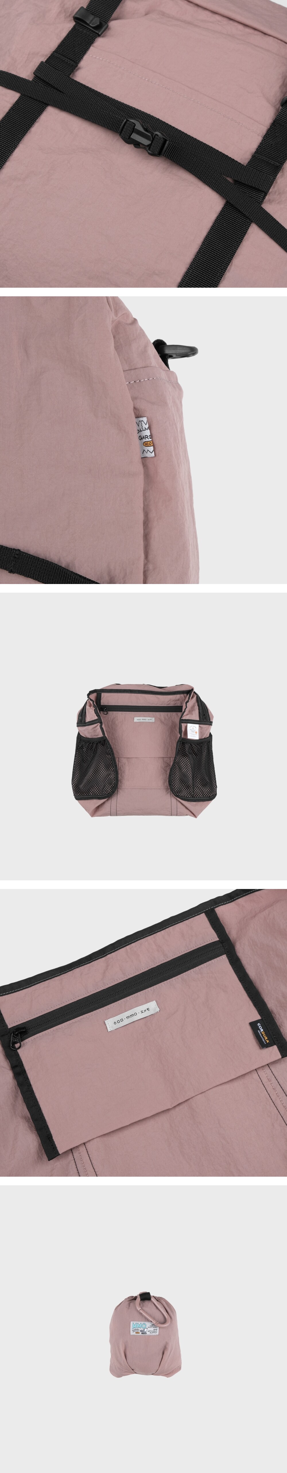 MUSINSA | MMOGARDEN mmo boston bag 075 nylon wrinkle dusty pink