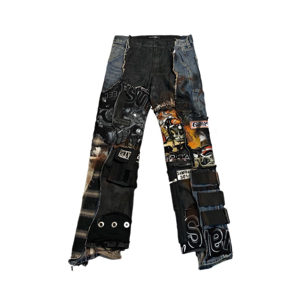 Funk punk patchwork jeans AP0059