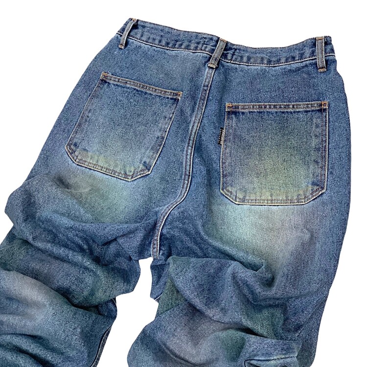 surgery long length double jeans 'washed denim'