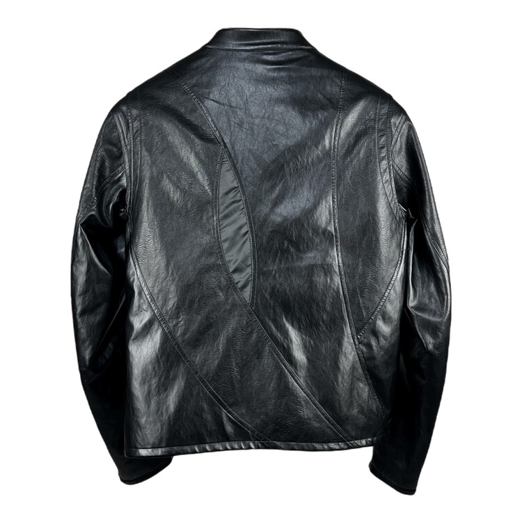 ★SURGERY★ SURGERY TIGHT FIT WOMEN LEATHER JACKET surgery curve layered rider jacket 'black'