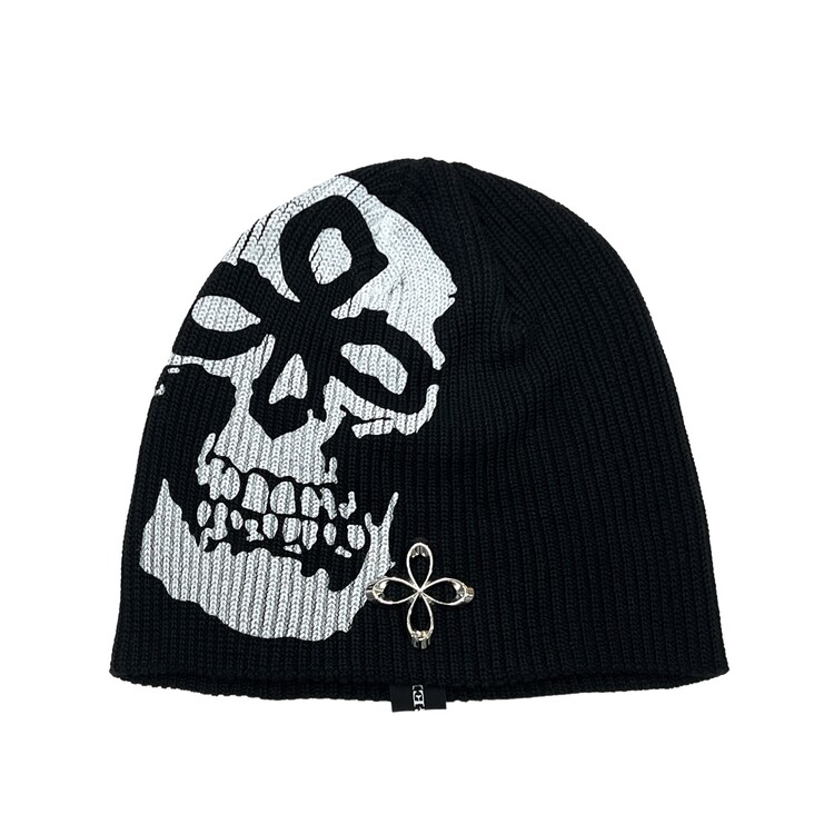 surgery clover skull beanie 'black'