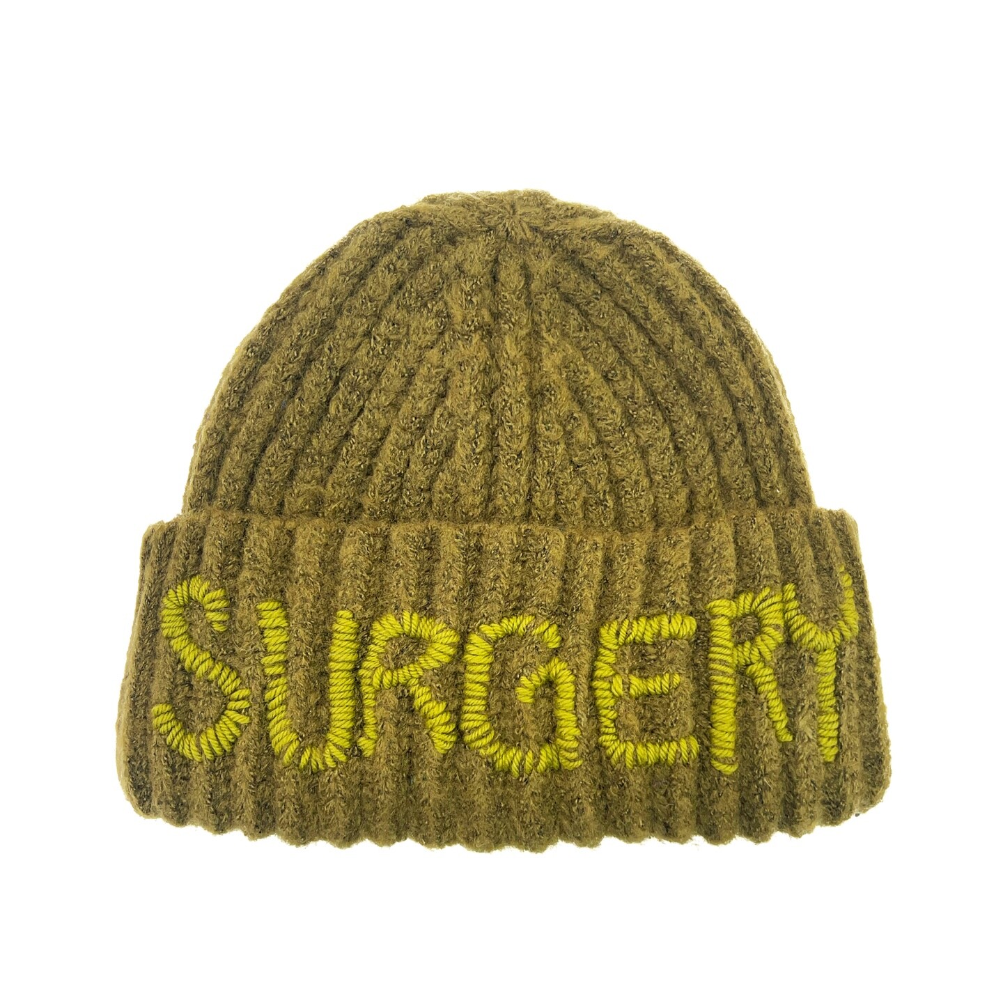 【Surgery】surgery embroidery logo beanie surgery hand stitch embroidery logo beanie 'olive'