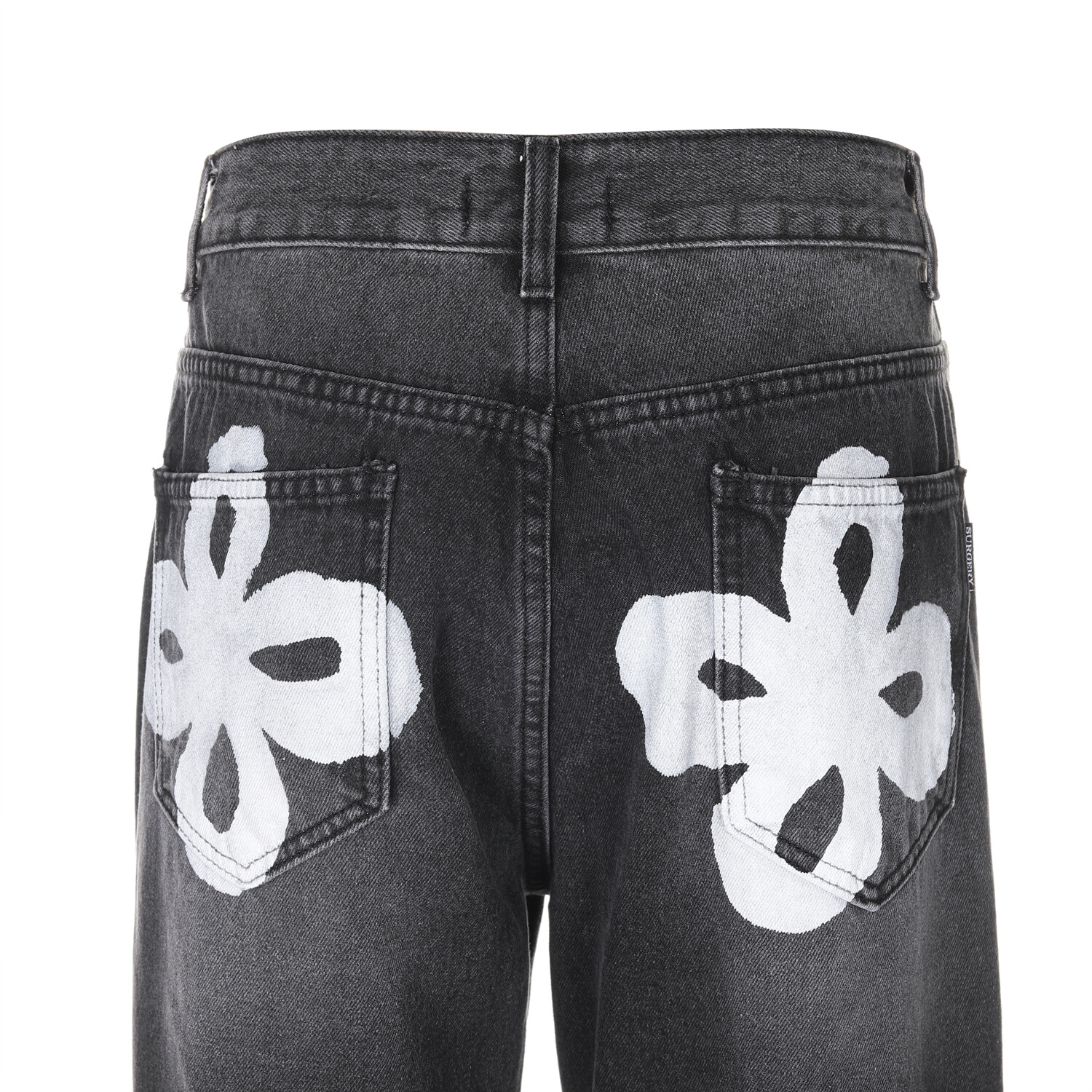 MUSINSA公式 | SURGERY painted clover jeans - black denim