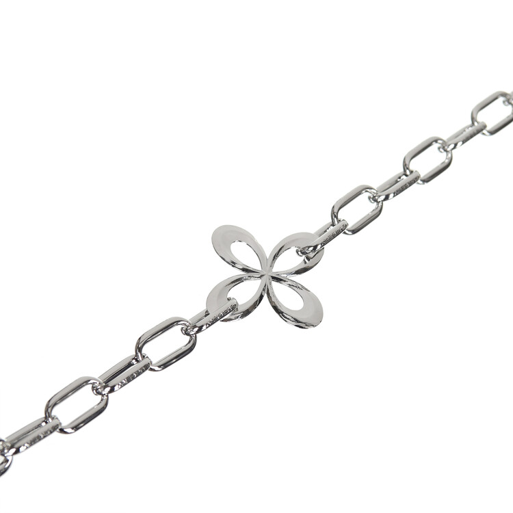 surgery clover bold chain necklace 'silver'
