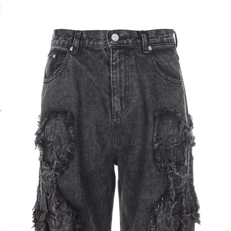 surgery clover logo patch jeans 
