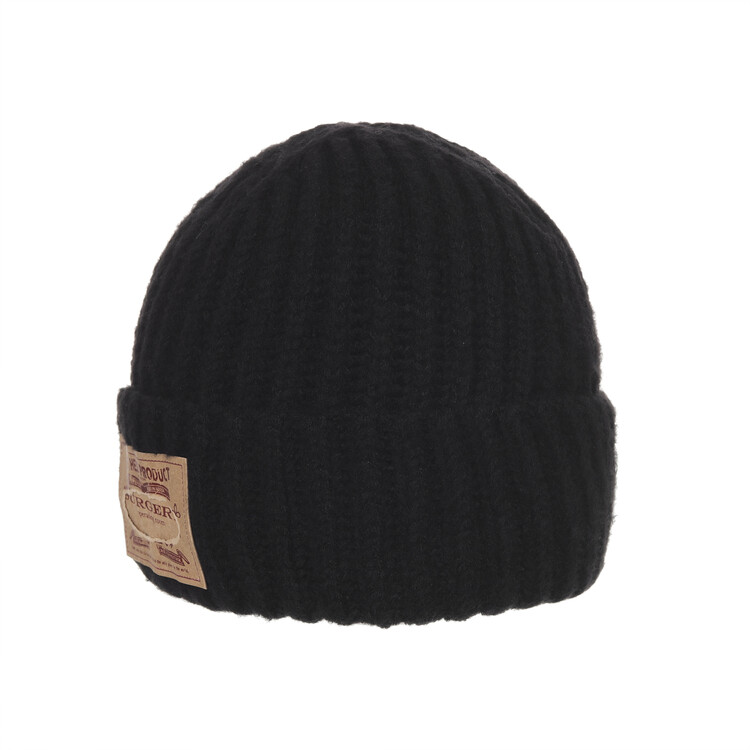 【SURGERY】surgery paper logo tab beanie (2colors) surgery paper logo tab beanie 'black'