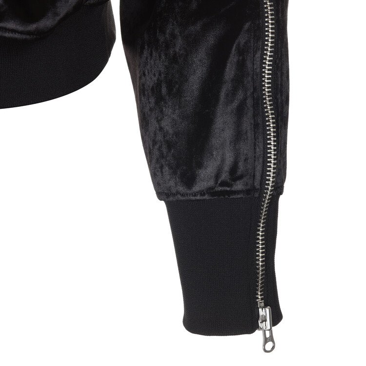surgery side zip velvet track jacket 'black'