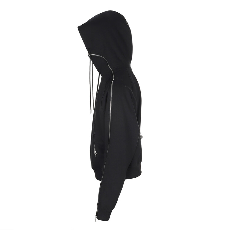 ★正規品★【SURGERY】four directions zippers hoodie surgery four directions zippers hoodie 'black'