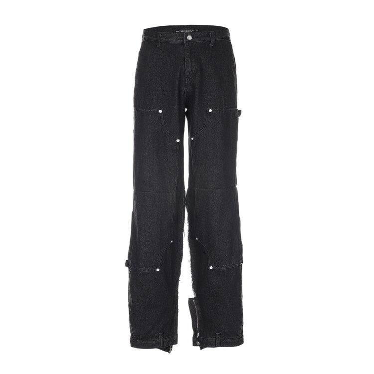 【SURGERY】double jeans surgery double knee double jeans 'black'